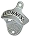 Guinness Wall Mounted Bottle Opener - Metal Bottle Cap Remover for Bar or Kitchen (Black)