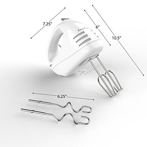 Hand Mixer with Stainless Steel Beater Blades and Dough Hook 6 Speed