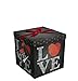 Gift Box 6x6x6 Amrita Love Pop up in Seconds comes with Decorative Ribbon mounted on the lid A Gift Tag and Tissue Paper - No Glue or Tape Required