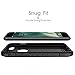 iPhone 7 Case, Shockproof Slim Anti-Scratch Protective Kit with Heavy Duty Dual layer Rugged Case Non-slip Grip Cover for iPhone 7 (Black)