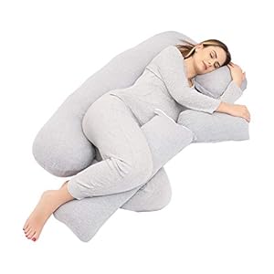 TELER Pregnancy Pillows, Pregnancy Pillow U-Shaped Full Body, Pregnancy Gifts Maternity Pillow Support Detachable…