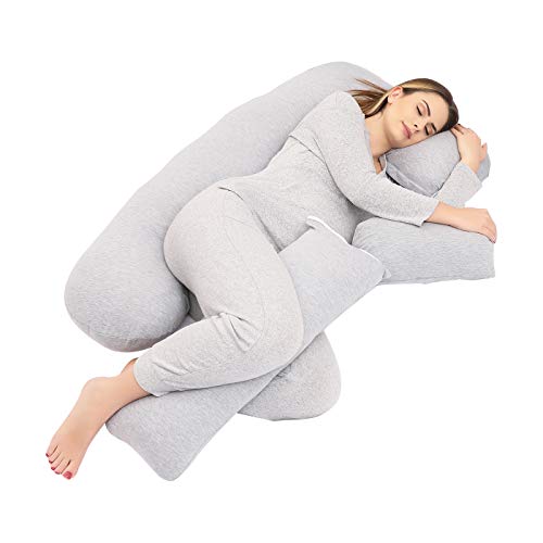 TELER Pregnancy Pillows, Pregnancy Pillow U-Shaped Full Body, Pregnancy Gifts Maternity Pillow Support Detachable…