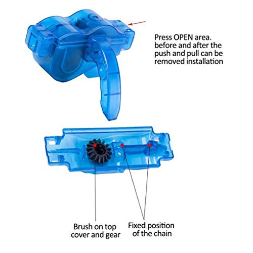 Jiasijieke 3PCS/Set Bicycle Chain Cleaner Scrubber Brushes Mountain Bike Wash Tool Set Cycling Cleaning Kit Bicycle Repair Tools
