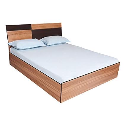 Bharat Lifestyle Rome Exotic Teak Engineered Wood Queen Box Bed (Finish Color - Exotic Teak)