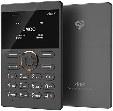 Twinbuys E1 Ultra Thin Mini Card Pocket Phone Long Standby Low Radiation Support GSM Bluetooth MP3 Alarm Clock for Students Children ( upgrade Black 01)