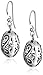 Amazon Collection Sterling Silver Filigree Oval Drop Earrings