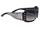 Ohio State Buckeyes OSU Black Zebra Print Clear Crystal Womens Fashion Sunglasses S4ZB