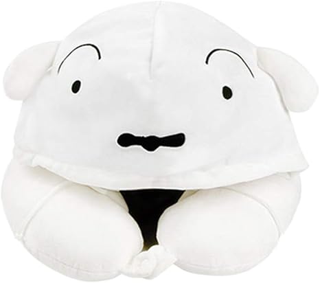 Amazon Dizoon U字型の枕 クレヨンしんちゃん フード付き 低反発 リラックス 疲労解消 睡眠 飛行機 旅行用 可愛い プレゼント ネックピロー オンライン通販
