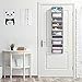Magicfly Over the Door Organizer with 5 Large Pocket Clear Windows Wall Hanging Storage for Pantry Baby Nursery Bathroom Closet Dorm, Grey