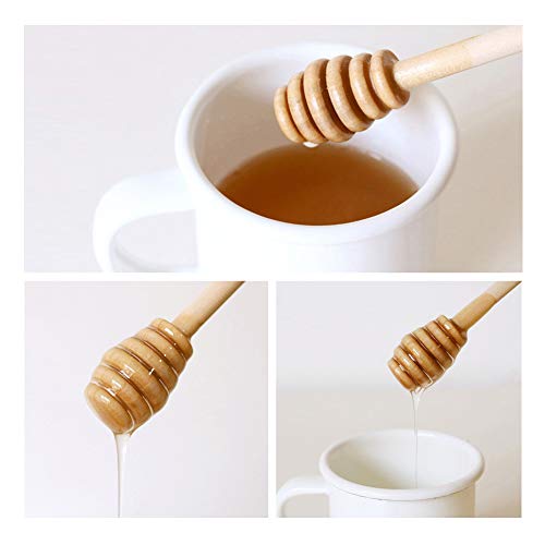 12 Pack Mini Wooden Honey Dipper Sticks, Honey Dippers 6 inch with