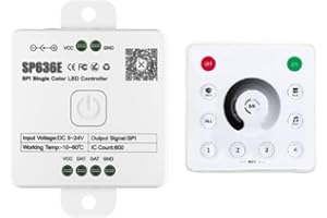 Suapouen AND-SP636E SPI DC5-24v Monochrome Controller with and-RC1 Remote Control Support 2.4G Touch Remote Control