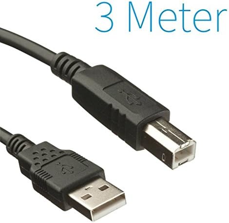 Cables Kart Hi-Speed USB 2.0 Type A to B Male 3m Printer Scanner Cable (Black, Colour May Vary)