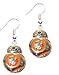 Disney Star Wars Movie BB-8 (Droid) Drop Dangle Silvertone Earrings with Gift Box