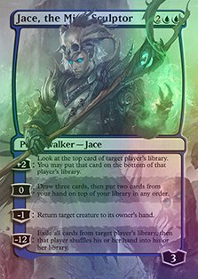 Jace, The Mind Sculptor - Casual Play Only - Customs Altered Art Foil