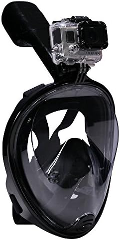 Swimming Full Face Mask Surface Diving Snorkel Scuba for GoPro Swim Adults L/XL Children S/MBlack^^^S/M(Children)