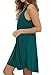 MOLERANI Women's Casual Swing Simple T-shirt Loose Dress, Medium, Dark Green