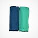 Muslin Swaddle Blanket 2 pack By Eden’s Grace- “Navy Blue and Teal Green”- Extra Large 47 x 47 inch-Ultra Soft Bamboo Swaddle Blankets- Perfect Baby Shower Gift