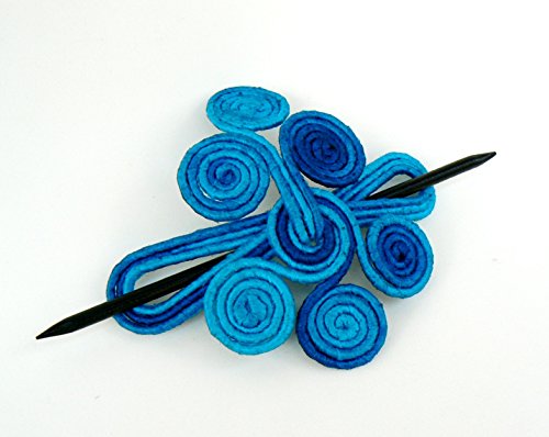 Hair claw Large stick barrette Turquoise Long Hair fork Big Shawl pin Thick hair clip