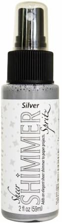 Imagine Crafts 438002 Sheer Shimmer Spritz Spray - Silver, 2 oz.