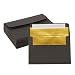 50-Pack A4 Envelopes - 4.25 x 6.25 Inches Square Flap Envelopes - Photo Envelopes - Invitation Envelopes for Wedding Invitations - 120gsm, Black Outside, Gold Inside