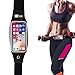 Running Belt Waist Pack, fitTek Workout Phone Holder for iPhone XS and All Phone Models, Screen Touch Fanny Pack Zippered Waterproof Phone Belt for Hands Free Running, Exercise, Workouts, Travel