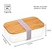 EOIMS Bento Box for Adults Japanese Bamboo Lunch Box,Leak-Proof Lunch Containers for Work Microwave Safe BPA-Free (Bamboo White)