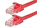 Monoprice Cat6 10ft Red Patch Cable UTP 24AWG 550MHz Pure Bare Copper Snagless RJ45 Flexboot Series Ethernet Cable- Pack of 1
