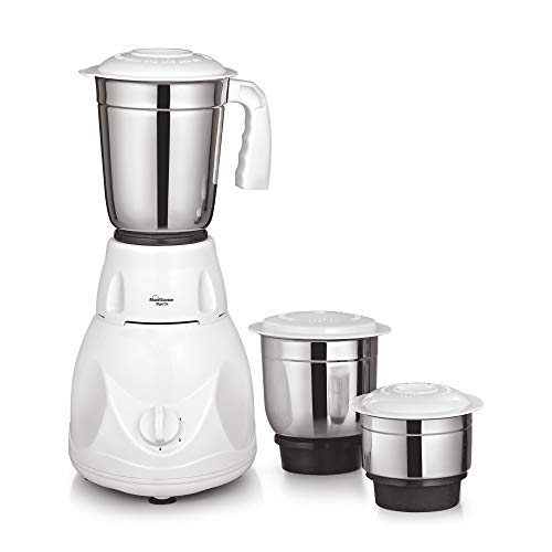 Sunflame Style DX 500-Watt Mixer Grinder with 3 Jars (White)
