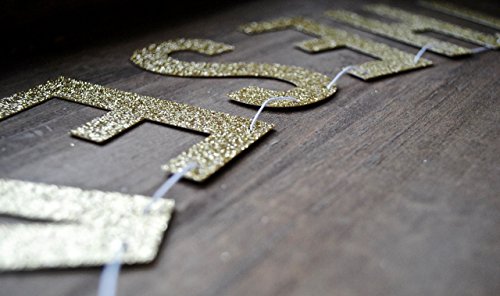 Gold Glitter Forever Young Banner - Birthday Party Decorations For Men & Women, DIY Hanging Garland Sign - View #9