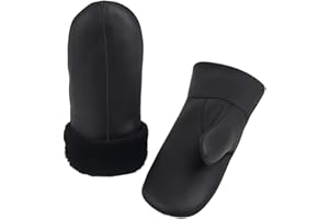 Zavelio Women's Sheepskin Fur Mittens – LWG Certified Premium Shearling Leather Warm Cold Weather Winter Gloves