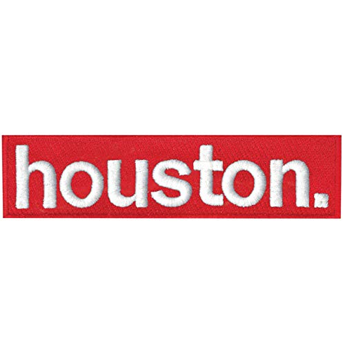 City of Houston Texas Puff Raised Red Box Logo Embroidered Iron on Patch