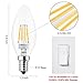 KEDSUM C35 4W Candelabra Light Bulbs, Dimmable Chandelier LED Bulb, 2700K Warm White (40W Equivalent), 220LM Candle Light Bulbs, E12 Candelabra Base Bulb, Pack of 6 (Compatible with Partial dimmers)