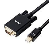Mini DisplayPort to VGA Cable, Benfei Mini DisplayPort to VGA 6 Feet Cable (Thunderbolt 2 Compatible) with MacBook Air/Pro, Surface Pro/Dock, Monitor, Projector