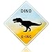 Dinosaur room decor - Decorative Aluminum blue Dinosaur Crossing Street Sign