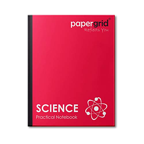 Papergrid Practical Notebook – Science, 28 cm x 22 cm, 140 Pages, Hard Cover – Pack of 6