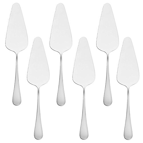 Cake Server, Pack of 6, AOOSY Stainless Steel Cake Server, Wedding Cake Knife for Party and Daily User, Safe in Dishwasher