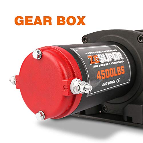 ZESUPER 4500lb Waterproof Winch Electric Winch Kit, Waterproof IP67