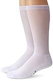 Dr. Scholl's Men's Big-Tall 2 Pack Non-Binding Crew Socks, White, Shoe: 12.5-15