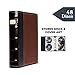 Bellagio-Italia Brown DVD Storage Binder - Stores Up to 48 DVDs, CDs, or Blu-Rays - Stores DVD Cover Art - Acid-Free Sheets primary