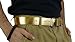 JTC Belt Genuine Faux Plain Leather Belt Detachable Buckle, Snap On. Gold. Large
