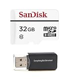 SanDisk 32GB High Endurance Video Monitoring Card (SDSDQQ-032G-G46A) Bundle for Dashcam and Surveillance Video with Adapter with (1) Everything but Stromboli (TM) Card Reader