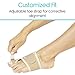 Vive Bunion Brace (Pair) - Big Toe Corrector Straightener with Splint - Hallux Valgus Pad, Joint Pain Relief, Alignment Treatment - Orthopedic Sleeve Foot Wrap Support for Men and Women (Beige)