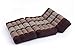 Foldable Meditation Cushion, 100% Kapok, Thai Design Brown-Beige