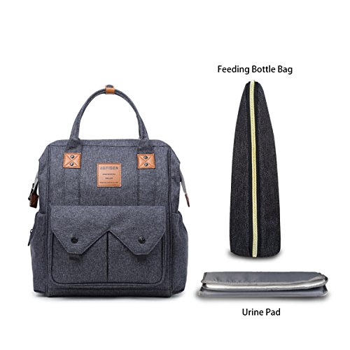 Multi-function Mummy Maternity Nappy Diaper Bag Handbag Large Capacity
with Waterproof Urine Mat / Feeding Bottle Bag for Baby Care - Dark Grey Multi-function Mummy Maternity Nappy Diaper Bag Handbag Large Capacity
with Waterproof Urine Mat / Feeding Bottle Bag for Baby Care - Dark Grey