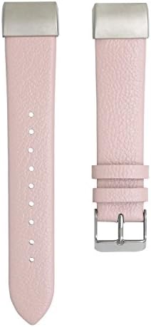 Erjia Fitbit Charge 2 Band,Genuine Leather Replacement Bands for Fitbit Charge 2 HR (Pink)