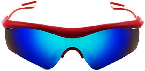 Running Sunglasses For Performance, UV400, No Slip or Bounce, Cycling, Light Durable (Red, Blue)