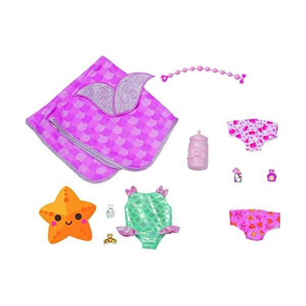 BABY born Surprise Mermaid Surprise Spielzeug Puppe - Einfach für kleine Hände, kreatives Spielen fördert Empathie und soziale Fähigkeiten, Für Kleinkinder ab 3 Jahren - Inklusive Puppe, Badewanne und – Bild 6