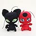 YODE Miraculous Ladybug Cat Plagg & Tikki Noir Plush Toys Lady Bug Adrien Marinette Stuffed Animal Doll - 2Pcs/Set