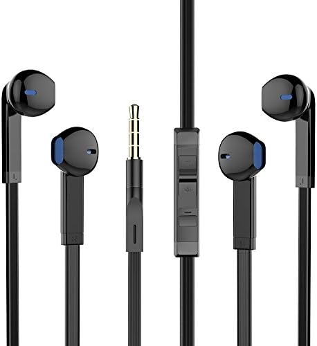 In-ear Headphones, TOBETB 2 Pack Earbuds with Mic High Resolution iPhone Earphones with Tangle Free Cable