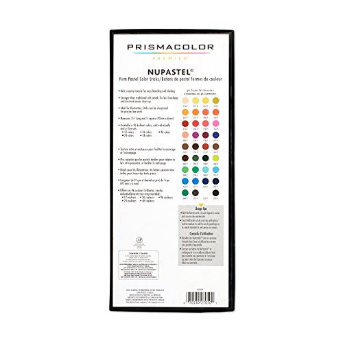 Prismacolor Premier Nupastel Firm Pastel Color Sticks, Adult Coloring, 36 Pack